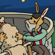 Die Hasshasen klauen Möhren.