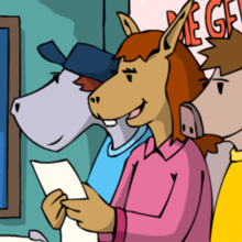 Die Klasse 3b bei einem gestörten Fernsehauftritt.
