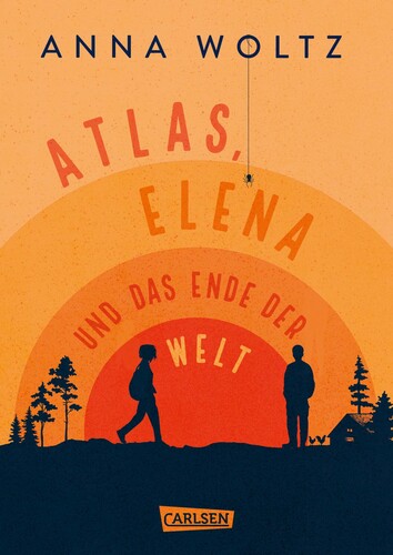 Das Cover zeigt die Silhouetten von Atlas und Elena vor dem Sonnenuntergang.