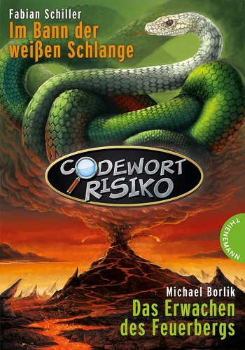 Cover: Codewort Risiko – Im Bann der weißen Schlange & Das Erwachen des Feuerbergs
