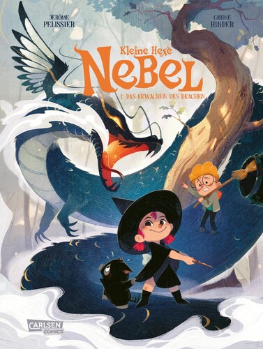 Das Cover zeigt eine kleine Hexe und einen Drachen.