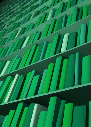 Bücherregal grün