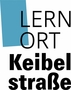Das Logo von Lernort Keibelstraße: Der Schriftzug mmit einem blauen Rechteck in der oberen linken Ecke