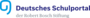 Das blaue Logo "Deutsches Schulportal" mit dem Untertitel Robert Bosch Stiftung.
