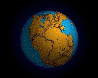 Der Urkontinent trennt sich in die verschiedenen Erdteile auf.